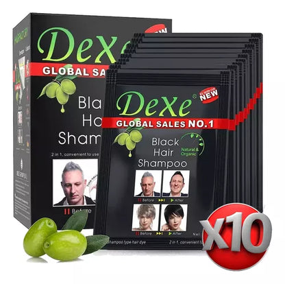 DEXE Shampoo Negro Cubre Canas | 10 Minutos - 0 Canas - 100% Natural